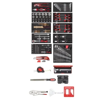 Gedore kolica za alat sa 6 fioka sa asortimanom alata, 166 delova R21562002-1